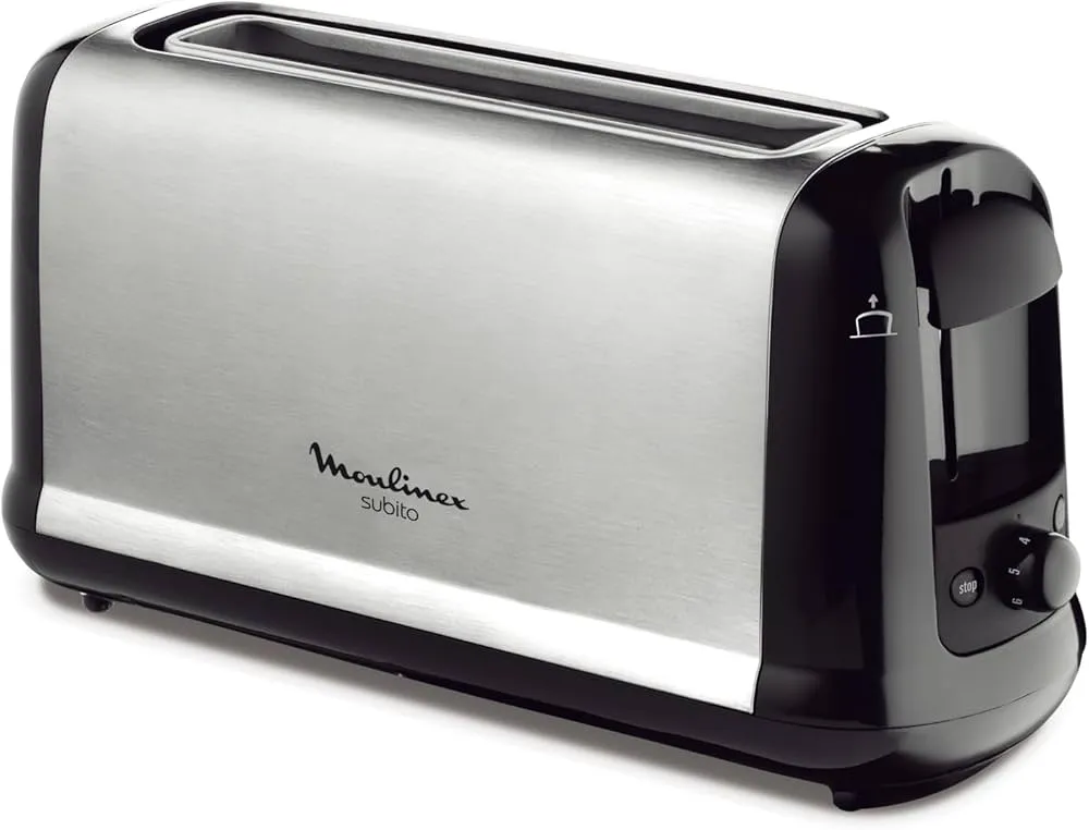 Grille Pain Subito Longue fente Inox - 1000W 7 niveaux avec Fonction Décongélation et Réchauffage - Subito LS260800 en algerie