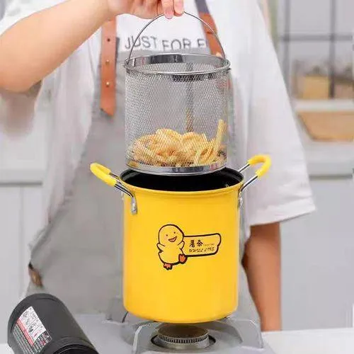 Mini friteuse, 3 l, avec panier à tamis en acier inoxydable, avec couvercle en verre, pour la maison, la cuisine en algerie