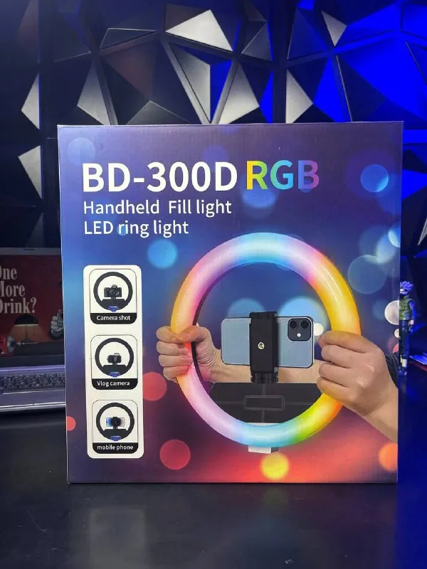 Anneau lumineux LED portable RGB BD-300D – Éclairage à main