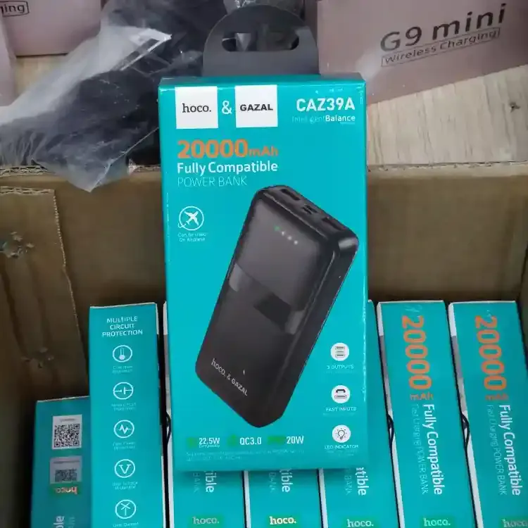 Batterie externe HOCO & GAZAL CAZ39A – 20 000 mAh, charge rapide 22,5 W