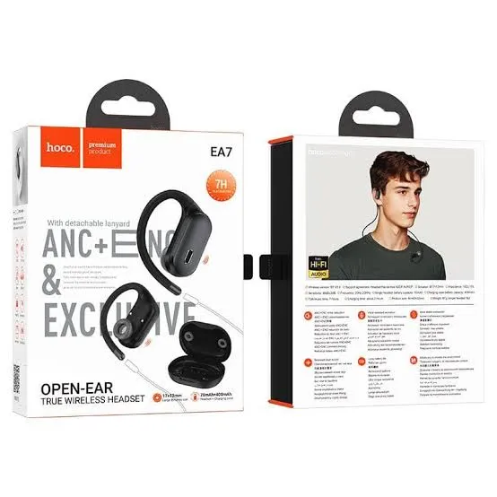 Écouteurs sans fil HOCO EA7 Suerte – Bluetooth 5.4 avec ANC + ENC