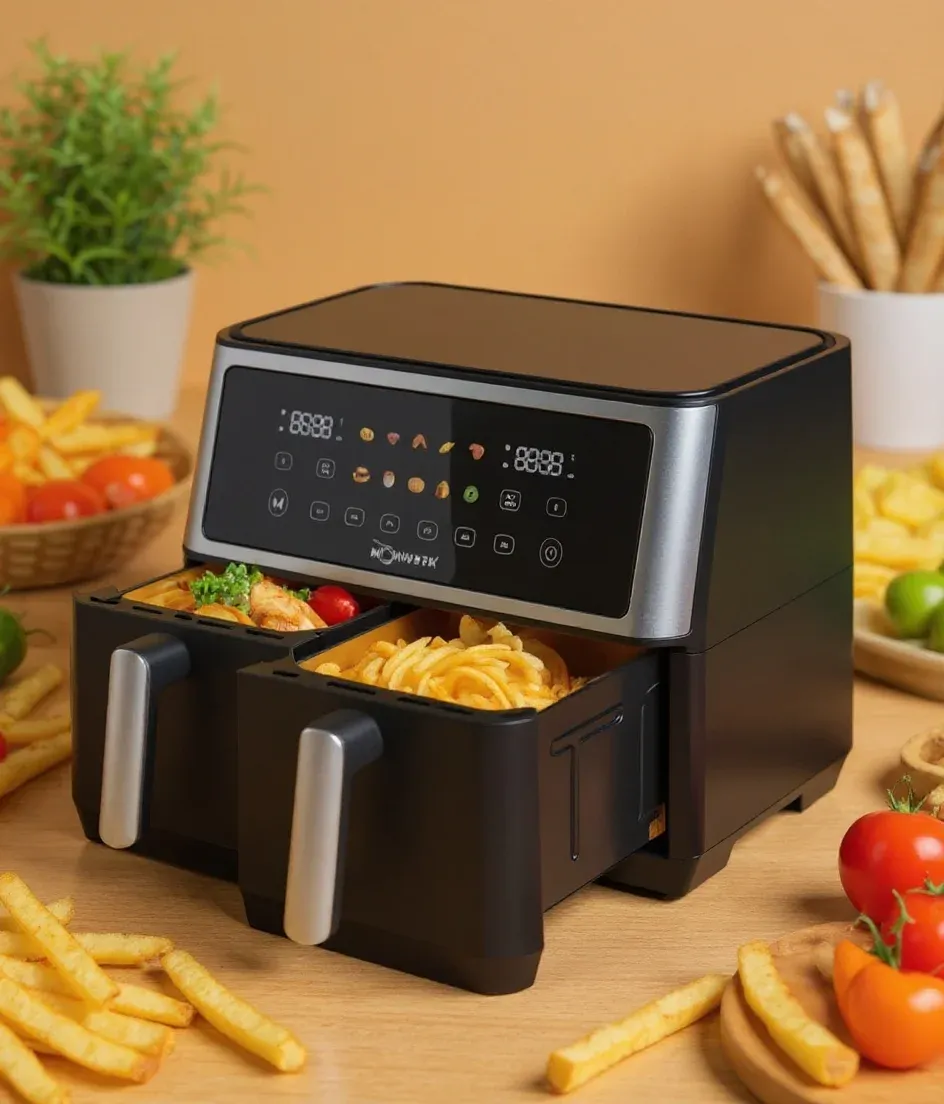 Friteuse Sans Huile ROBUSTE AF10 10L 2850W Tactile avec Fenêtre