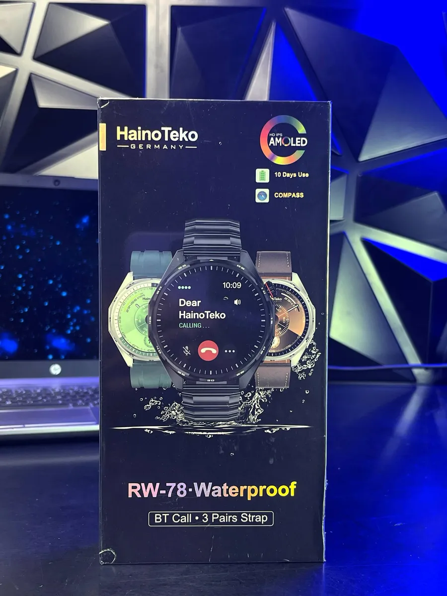 HainoTeko RW-78 Montre Connectée AMOLED Waterproof avec Appels Bluetooth, NFC 