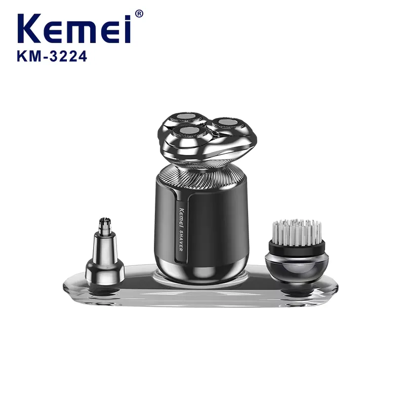 Kemei KM-3224 — Rasoir électrique 3-en-1 étanche