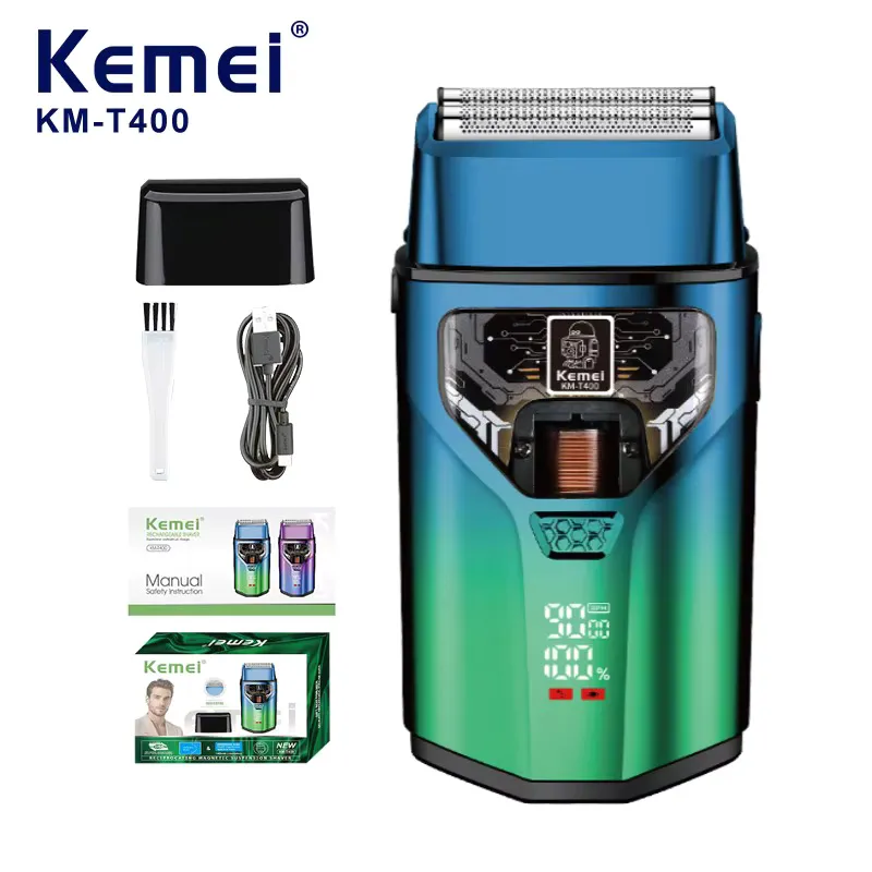 Kemei KM-T400 — Rasoir électrique 9000 RPM