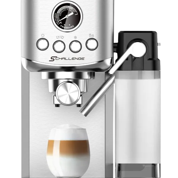 Machine à Café SCHALLENGE AMB-026CM 2 en 1 1350W 20 Bars Inox – Café Moulu et Capsules