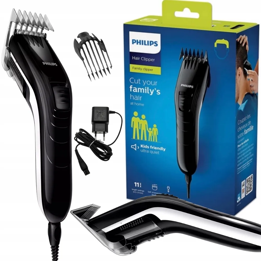 Tondeuse cheveux sur secteur 11 réglages de longueur lame en inox family clipper sans batterie