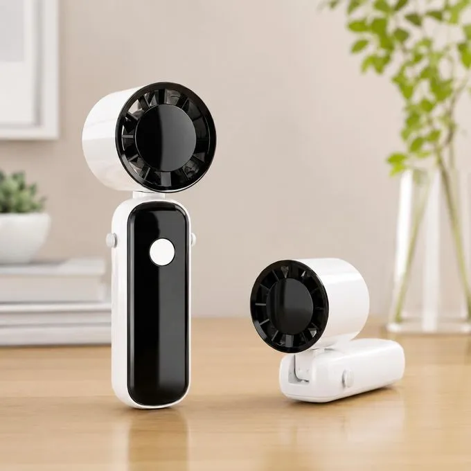 Mini ventilateur de cou pliable  – Rechargeable USB, léger, silencieux et puissant