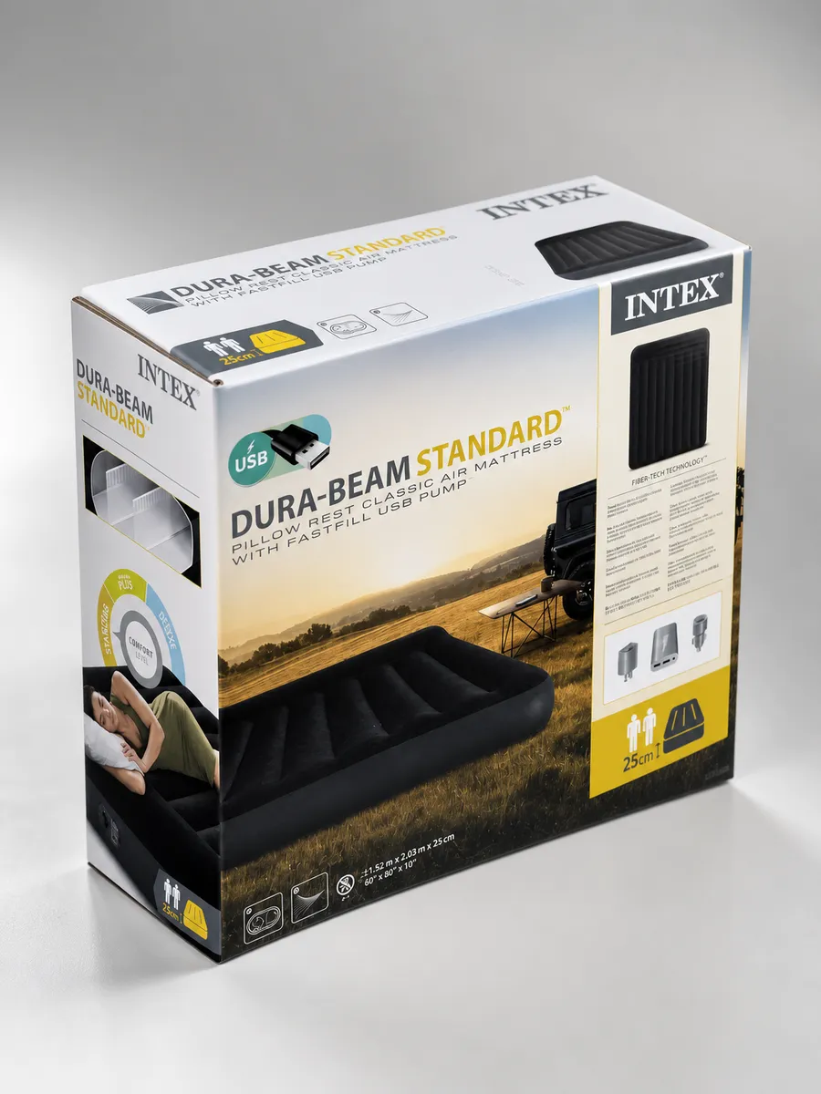 Matelas gonflable 2 place AVEC POWER BANK integres 1.52*2.03*25cm 
