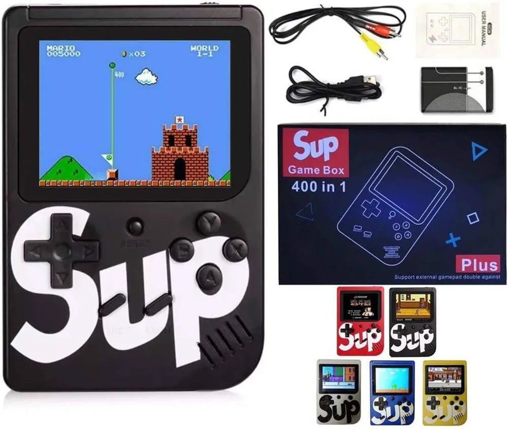 jeux SUP 400 Jeu en 1 avec écran 3 pouces et connecteur TV/LCD - Console de jeu vidéo portable Pocket Game Boy