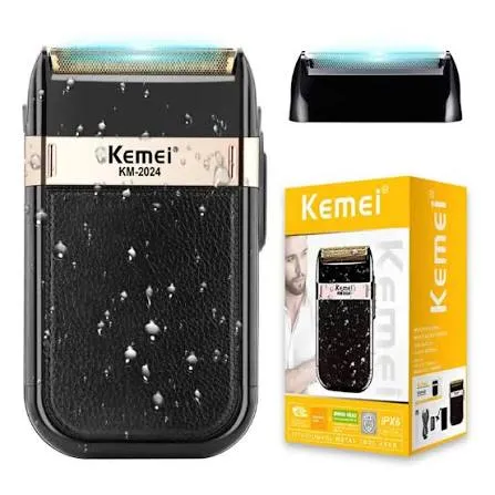 Kemei KM-2024 – Rasoir Électrique Double Lame Sans Fil | Recharge USB | Rasage Précis & Confortable