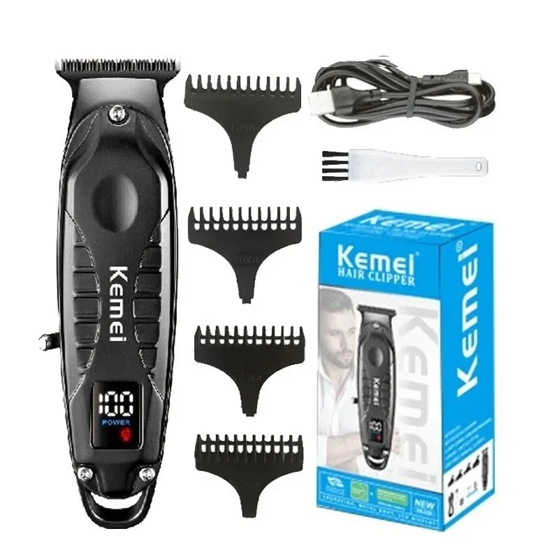 Kemei KM-2288 – Tondeuse Professionnelle Sans Fil | Écran LCD | Moteur Silencieux | Recharge USB | 3 Sabots