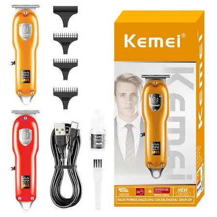 Kemei KM-026 Tondeuse Professionnelle Sans Fil | Écran LED | Lames en Acier Inoxydable | Cheveux & Barbe