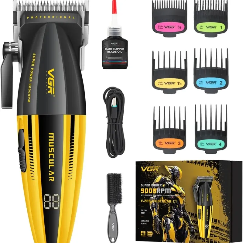 Tondeuse Professionnelle VGR V-285 – Sans Fil, 9000 RPM, Batterie 2000 mAh, USB-C
