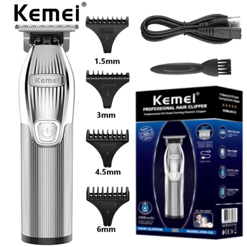 Tondeuse Kemei KM-I32 Rechargeable – 5W, Batterie 2000 mAh, Professionnelle Sans Fil