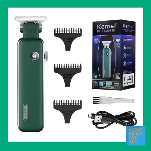Tondeuse Professionnelle Kemei KM-5098 – T-Blade Rechargeable, USB-C, Écran LED