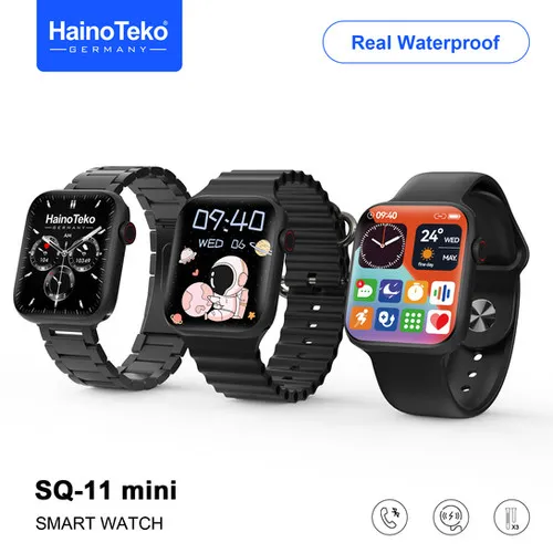 Montre Connectée Haino Teko SQ-11 Mini AMOLED IP68 avec 3 Bracelets