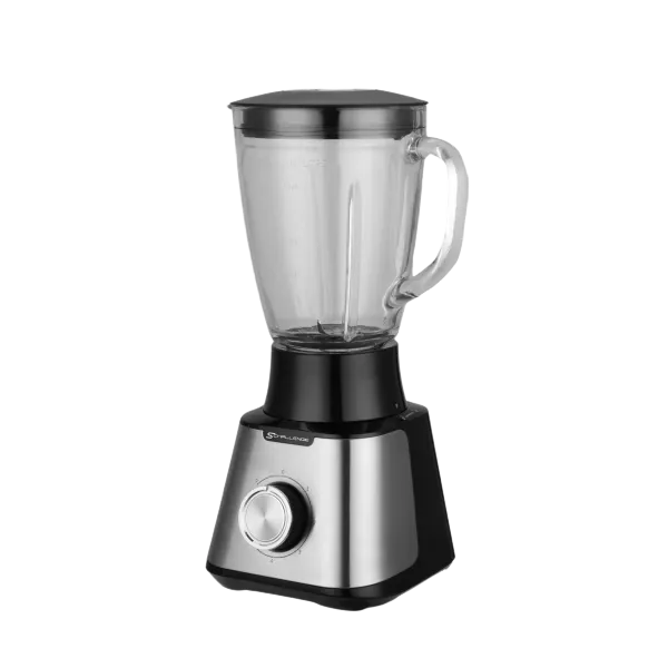 SChallenge AMB-1409A Blender 1,5L 600W – 5 Vitesses, Rotation Inversée, Bol en Verre et Inox