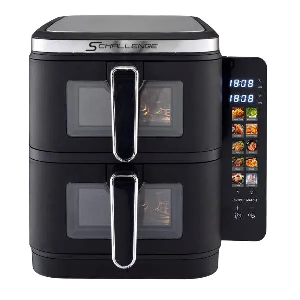 SChallenge AMB-31AF Air Fryer Double Vision 11L 2800W – Friteuse Sans Huile, 10 Programmes