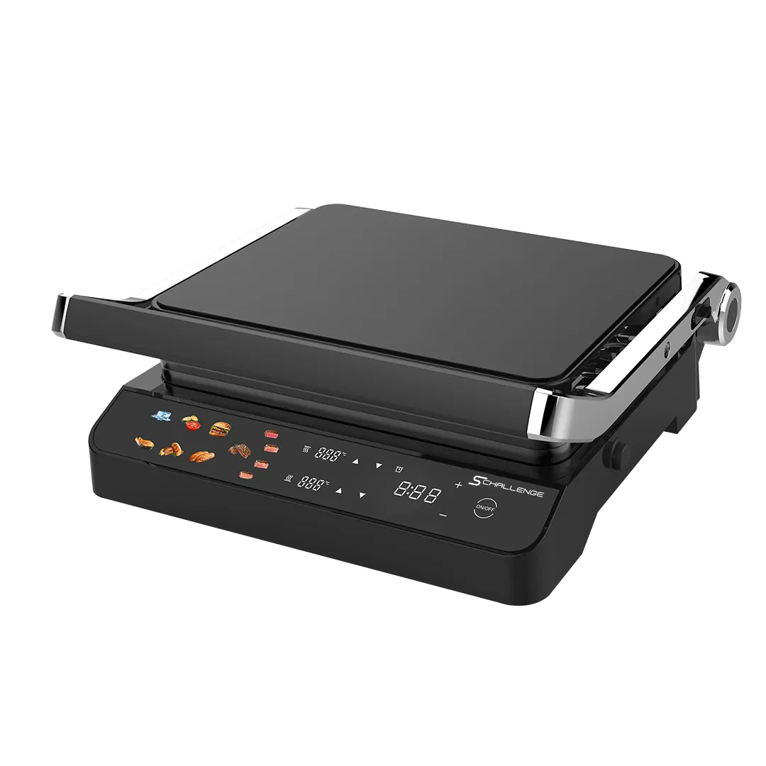 SChallenge AMB-GT52E Panineuse Digitale 2000W – Écran LED Tactile, 5 Programmes, Ouverture 180°