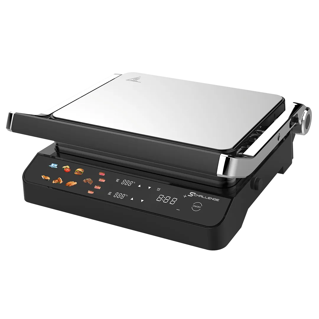 SChallenge AMB-GT60E Panineuse Digitale 2000W – Écran Tactile LED, 5 Modes, Ouverture 180°