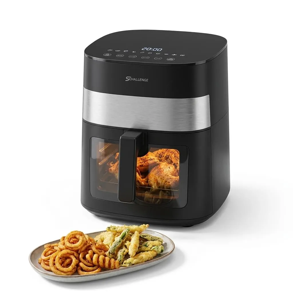 SChallenge AMB-MF-CY70M2 Air Fryer 7,5L 1700W – Friteuse Sans Huile Tactile LED, 10 Fonctions