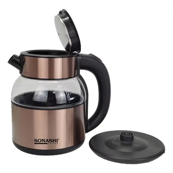 Sonashi SKT-1812 Bouilloire Électrique Sans Fil 1,8L 1500W en Verre