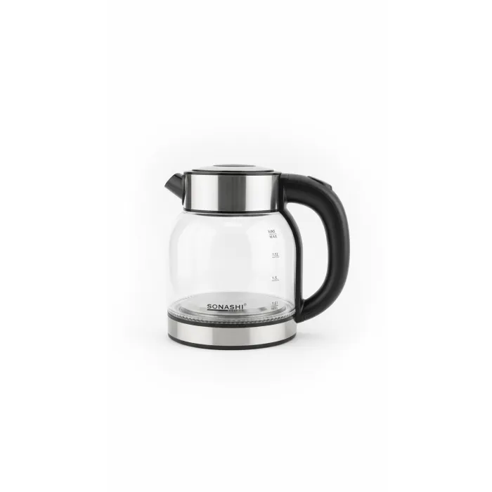 Sonashi SKT-1819 Bouilloire Électrique Sans Fil en Verre 1,8L 1500W