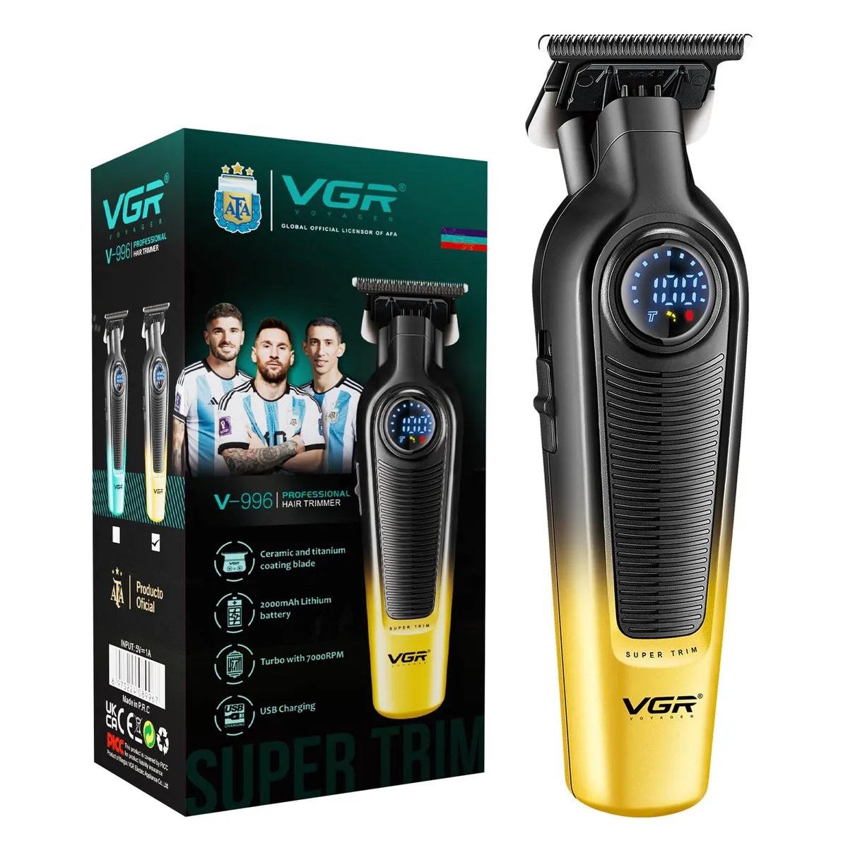 VGR V-996 – Tondeuse à Cheveux et Barbe Sans Fil 7000 RPM